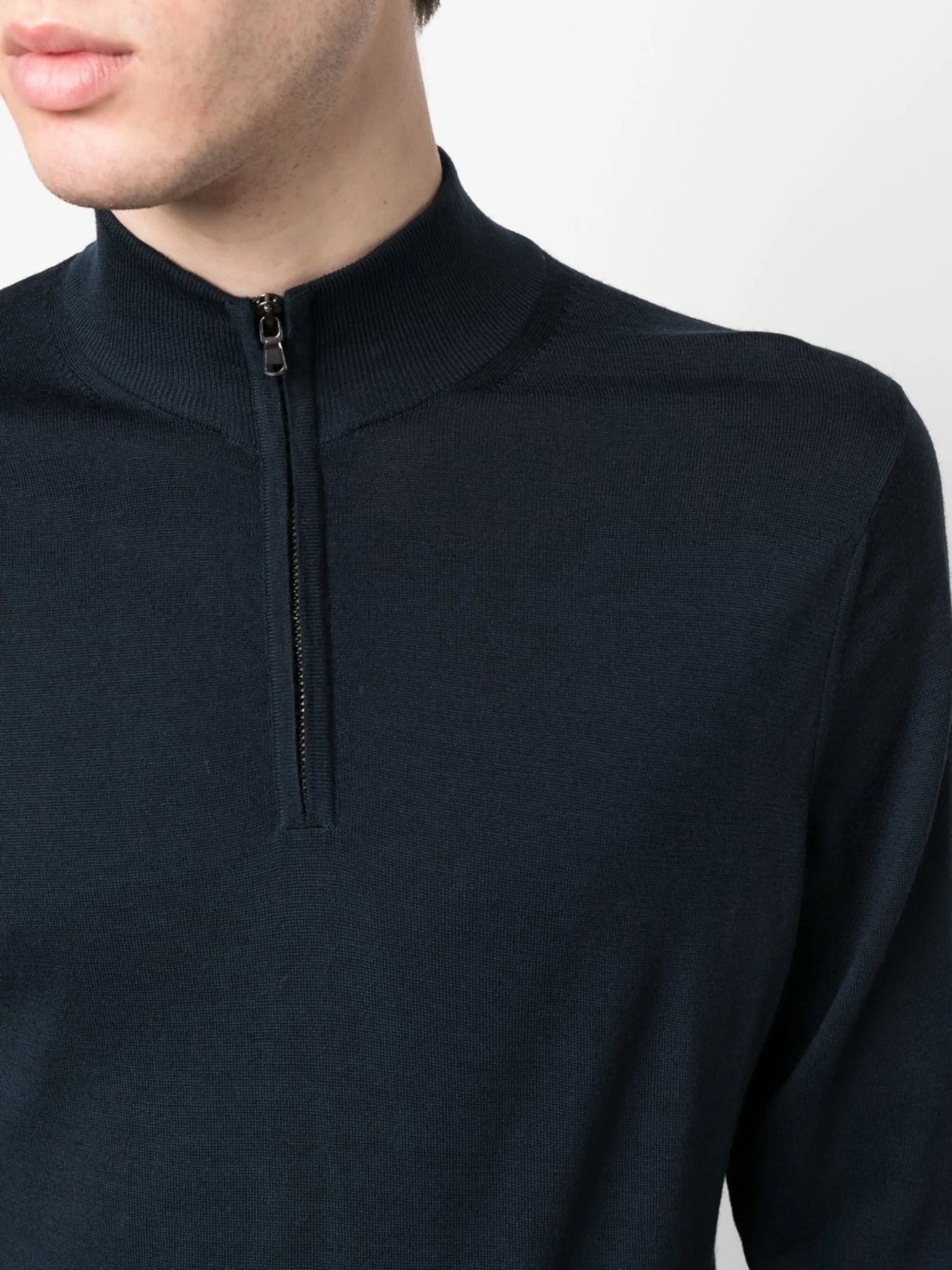 Jersey cremallera cuello alto