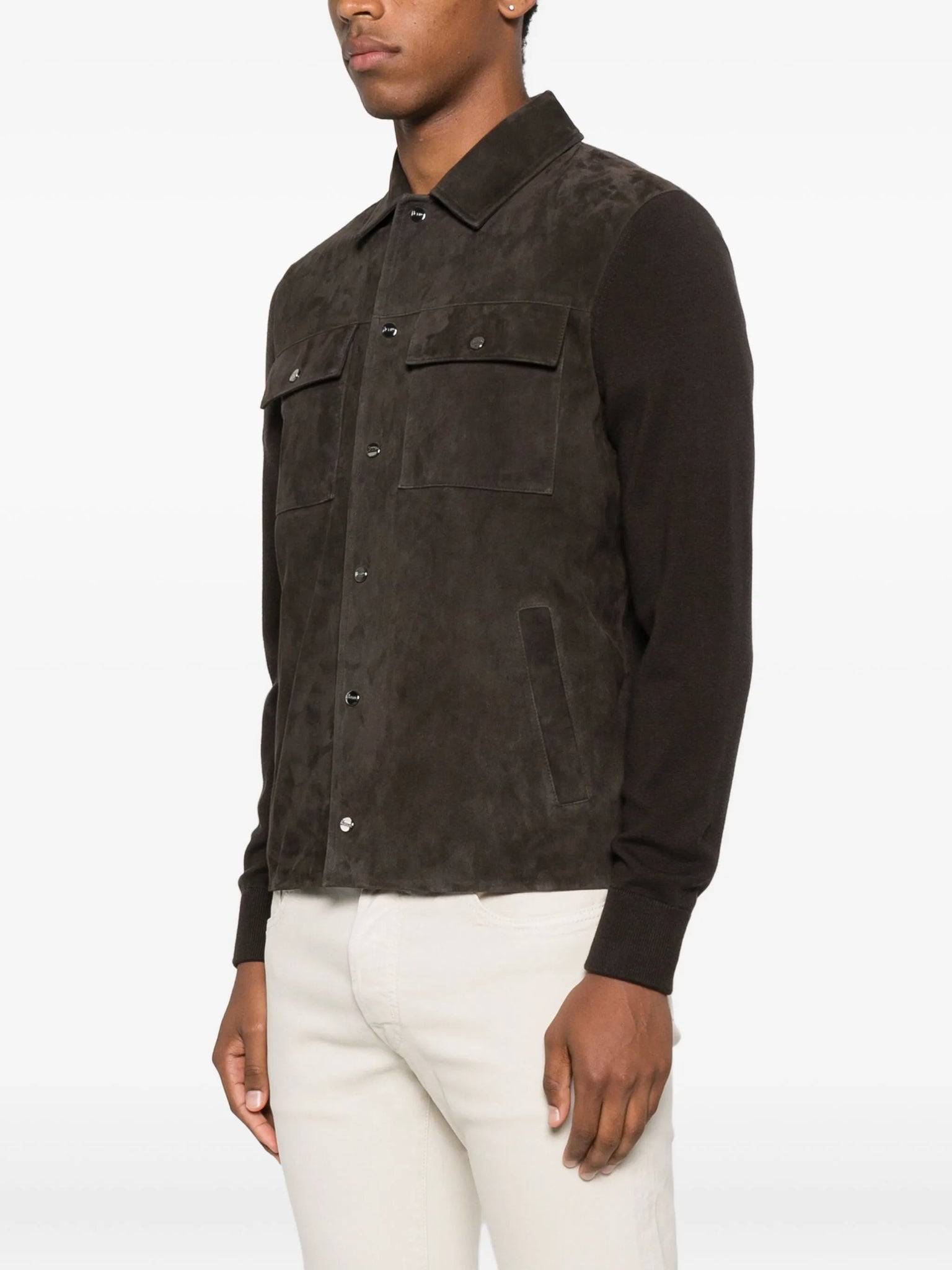 Chaqueta sobrecamisa piel