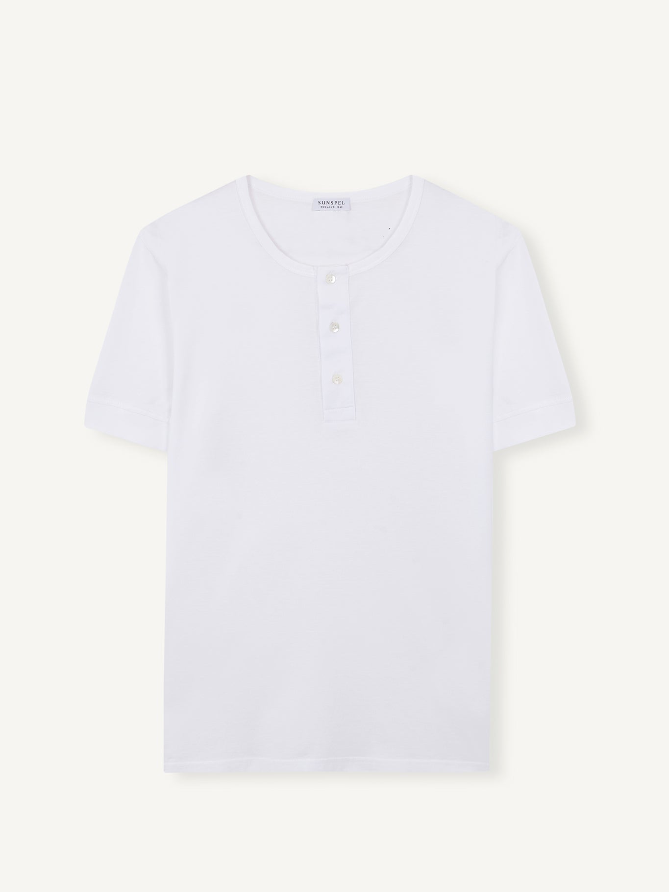Buttoned cotton T-shirt