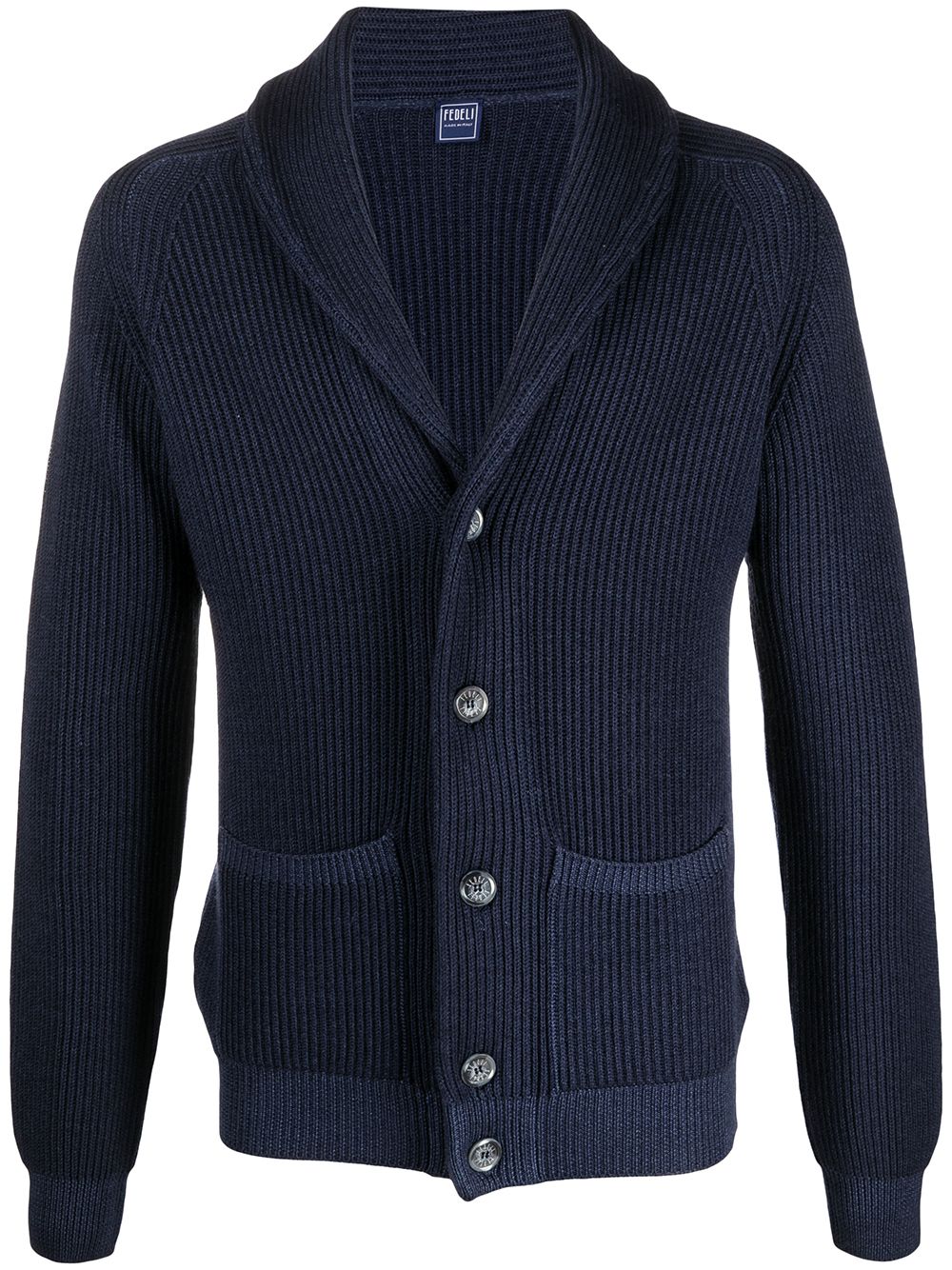 Ribbed cardigan with buttons