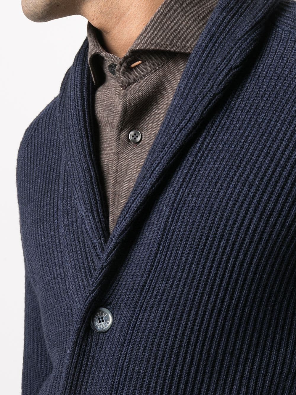 Ribbed cardigan with buttons