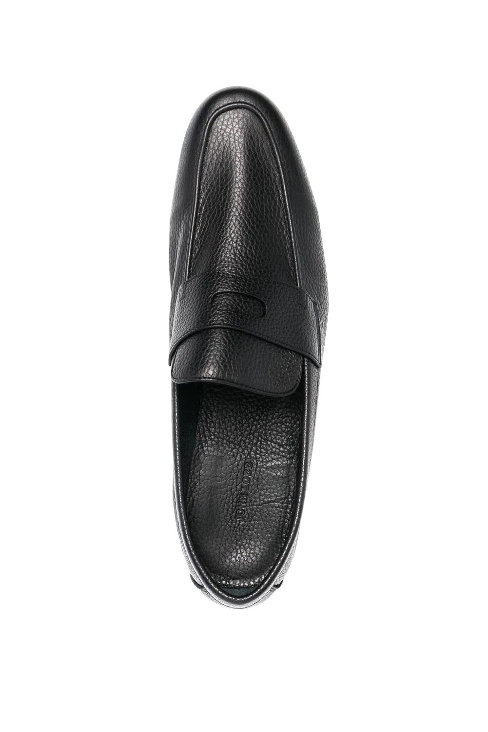 Grained leather loafers