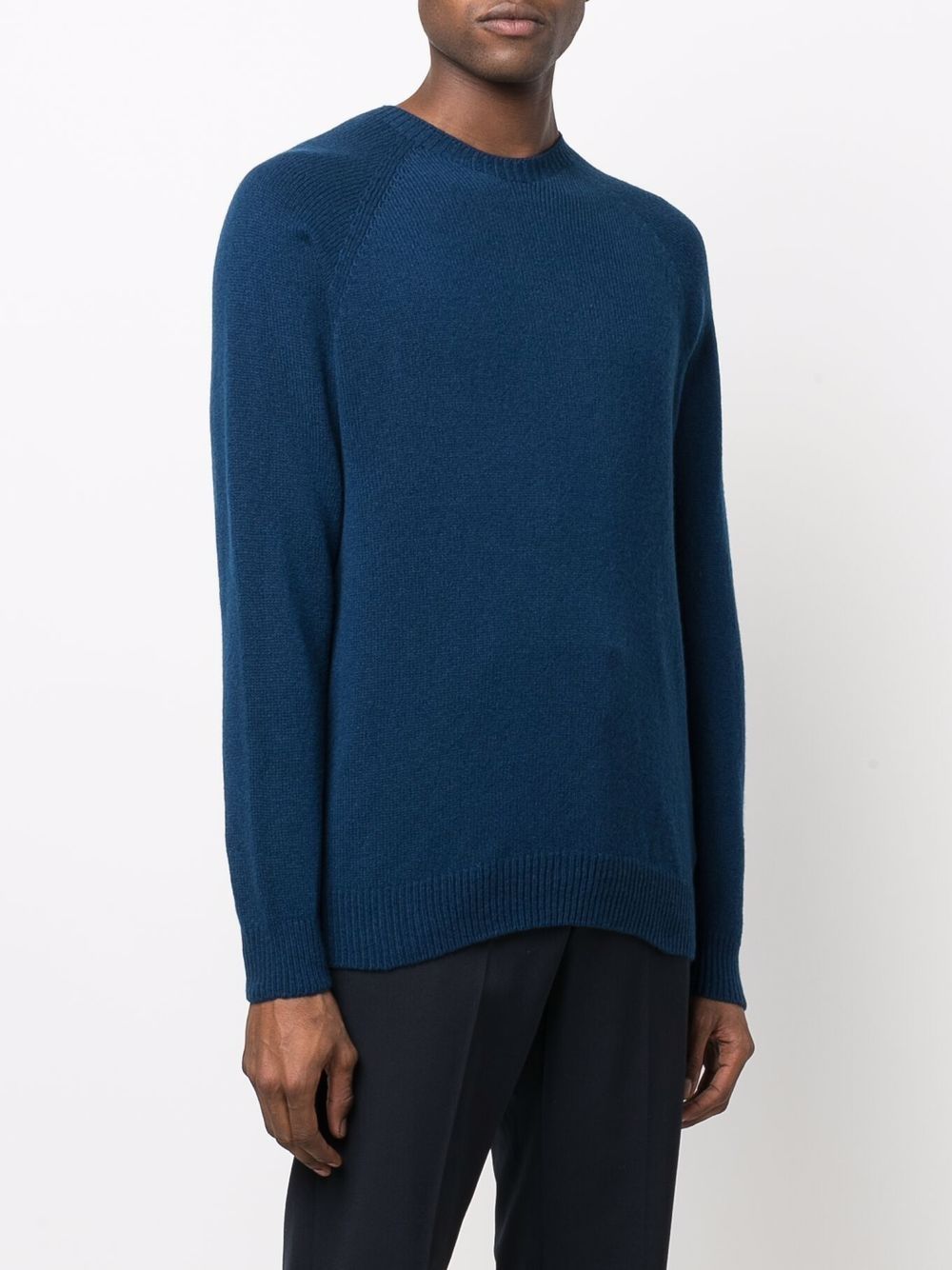 Jersey de canalé con cuello redondo