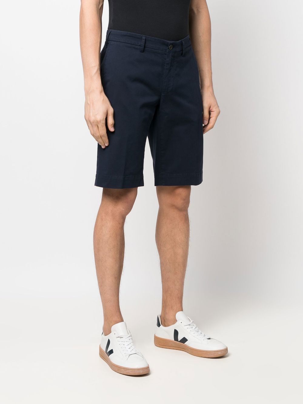 Slim-fit cotton Bermuda shorts