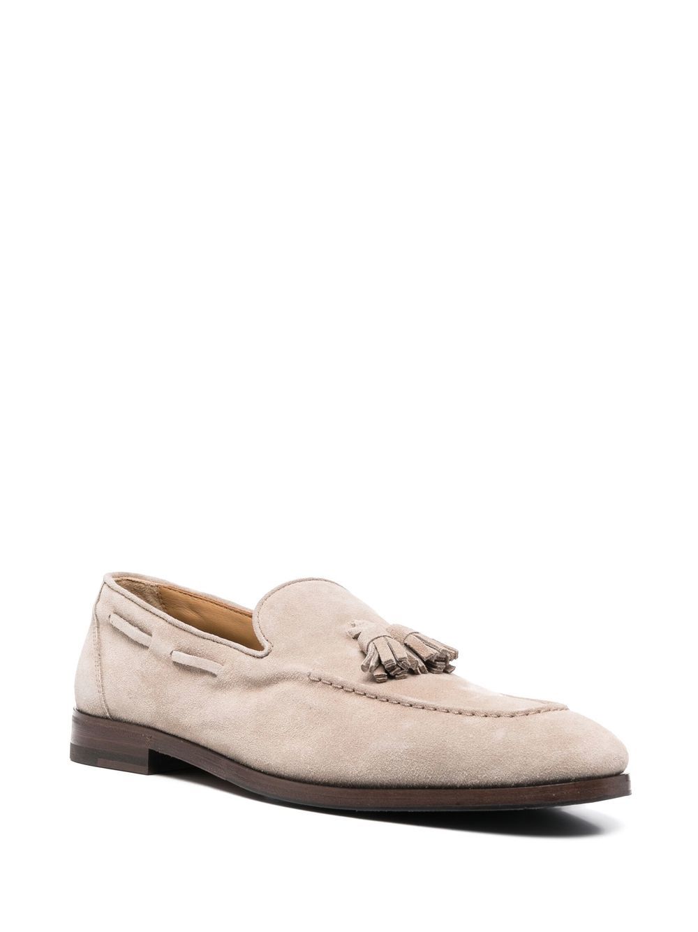 Suede tassel shoes