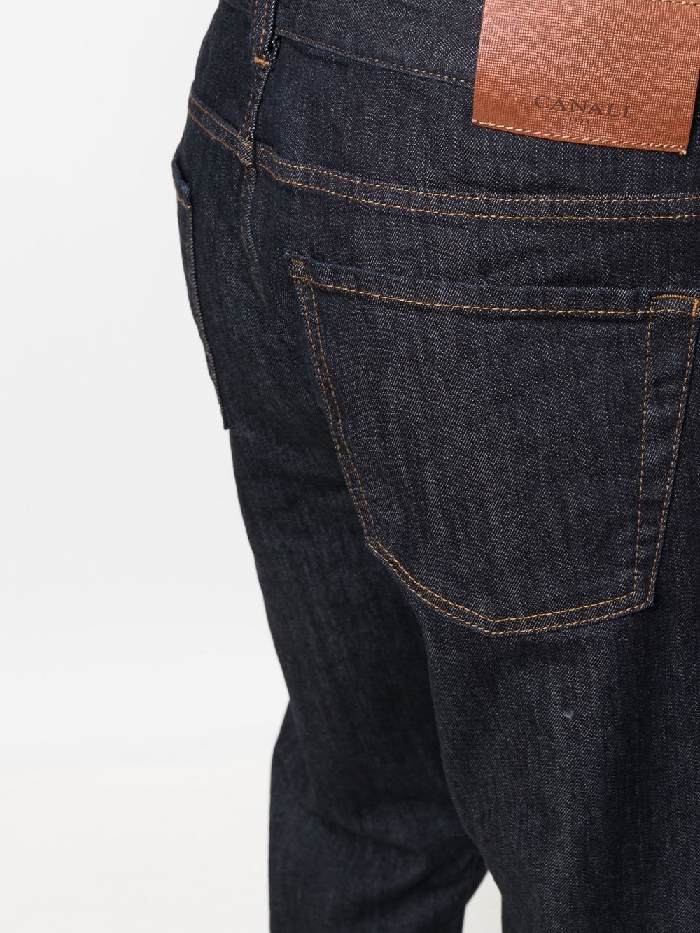 Mid-waist straight jeans